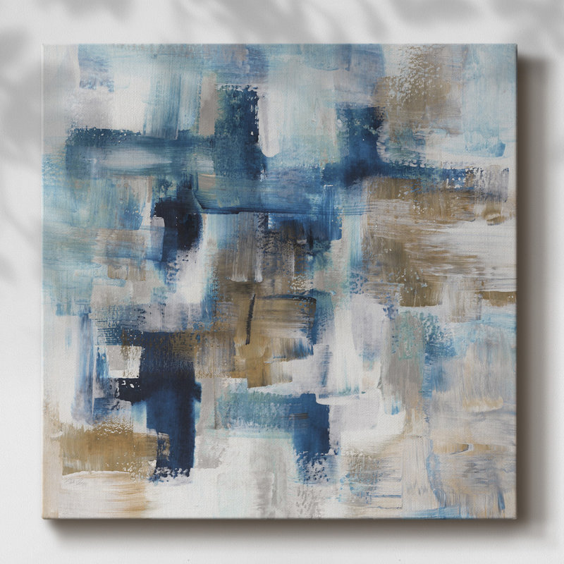 Teal Array-Gallery Wrapped Canvas, 40" H x 40" W