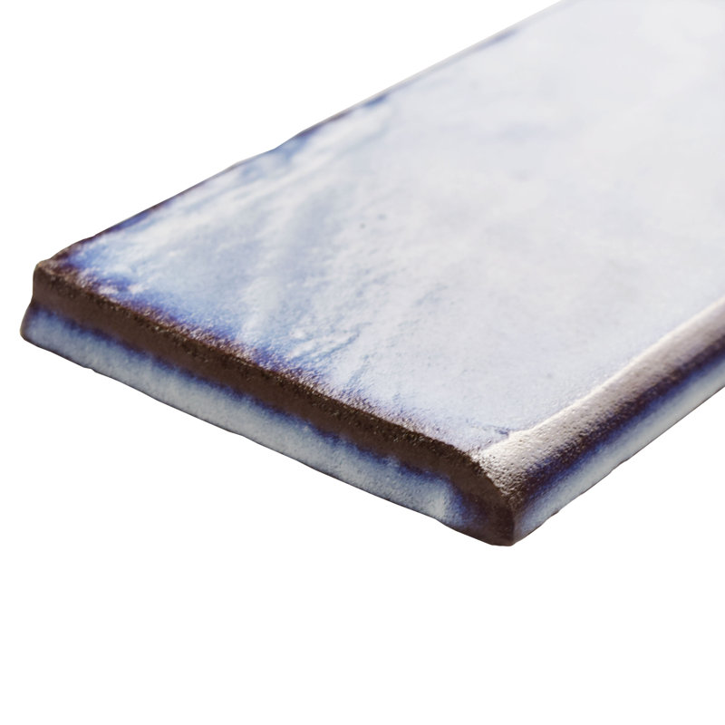 Antic Special 6" x 3" Glossy Ceramic Bullnose Tile Trim in Via Lactea