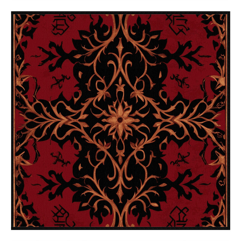 Tapis emblème céleste, Carré 3 pi