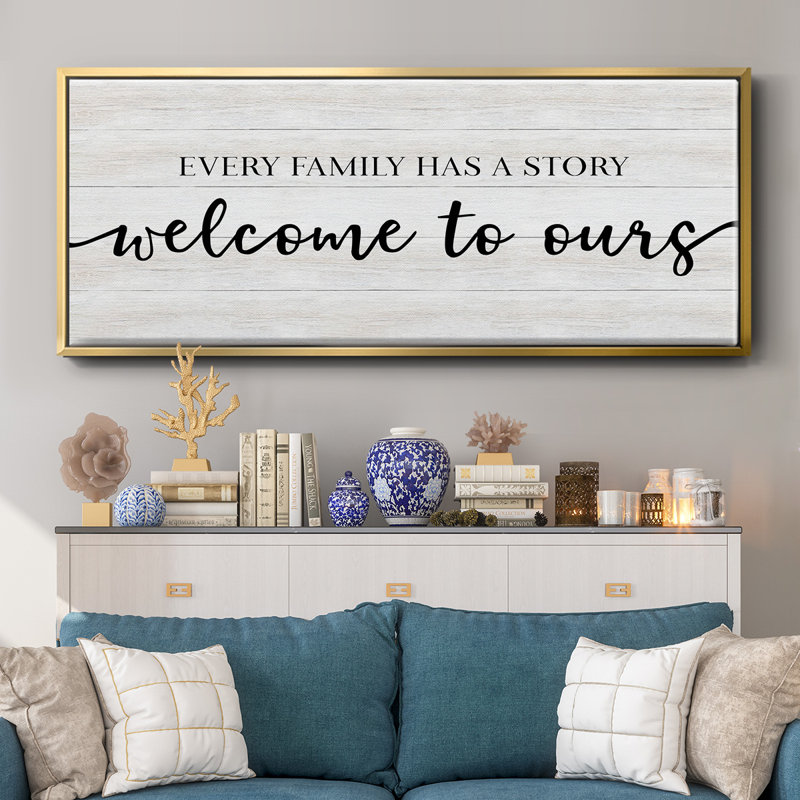 Family Story - toile encadrée, H 8 po x l 20 po