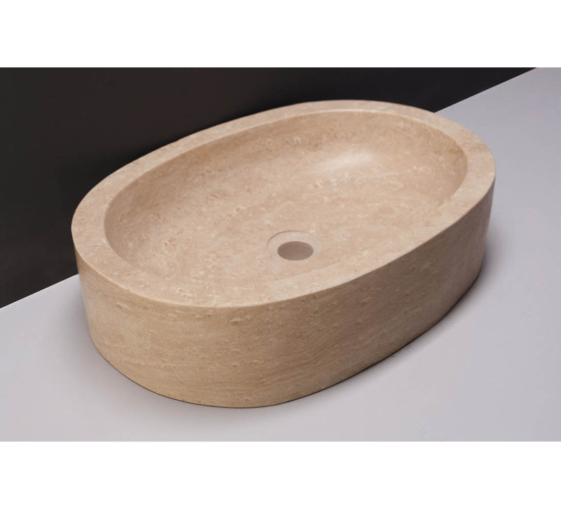 Forzalaqua Granite Handmade Oval Bathroom Sink