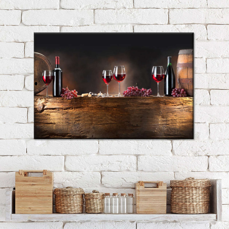 «Wine Barrels», reproduction sur toile, L 34 po x H 51 po