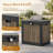 Walnut 35 Gallon Outdoor Deck Box