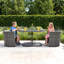 St Tropez 2 - Person Wicker Patio Dining Set with Oval Table , Cushions Included