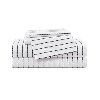 Tommy Hilfiger Printed Percale Cotton Sheet Set