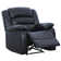 Emryn 38" Wide Modern Breathable Faux Leather Manual Recliner with Overstuffed Arm and Back