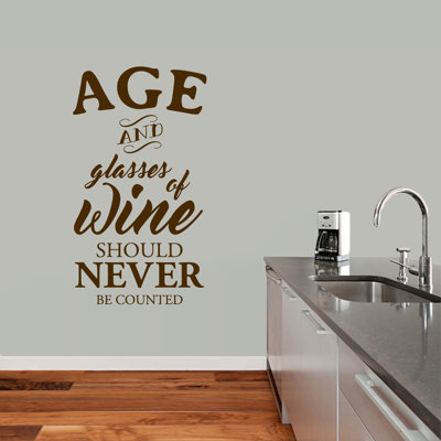 Adhésif décoratif âge et verres de vin