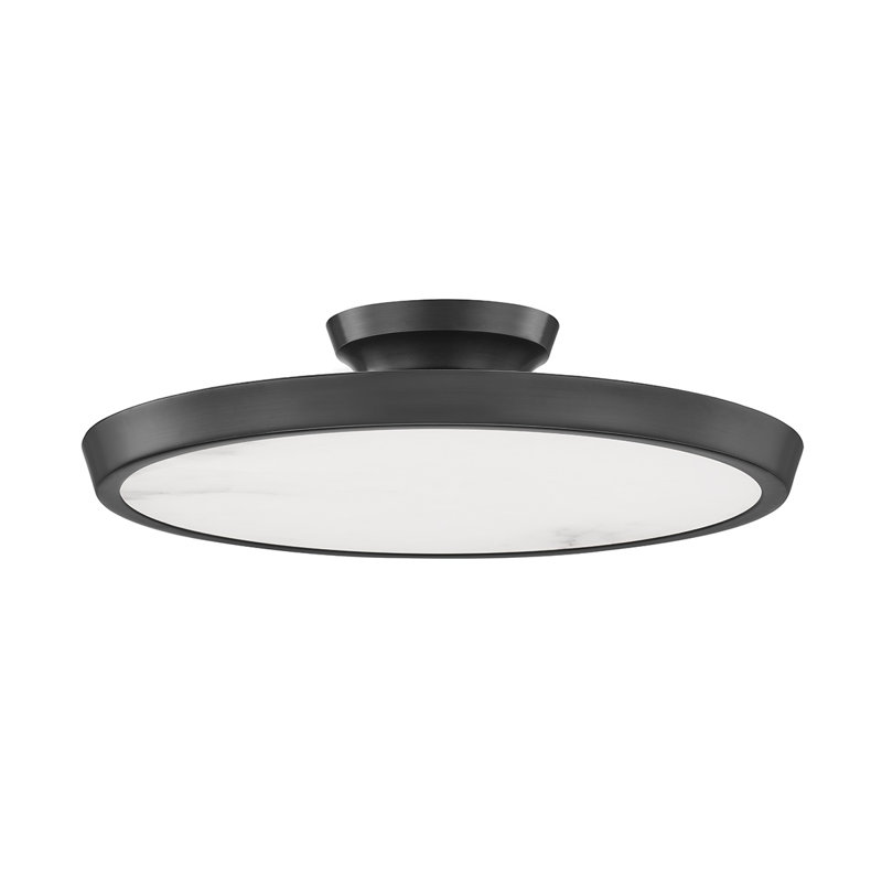 Plafonnier semi-encastré 1 lumière DEL 15,5 po