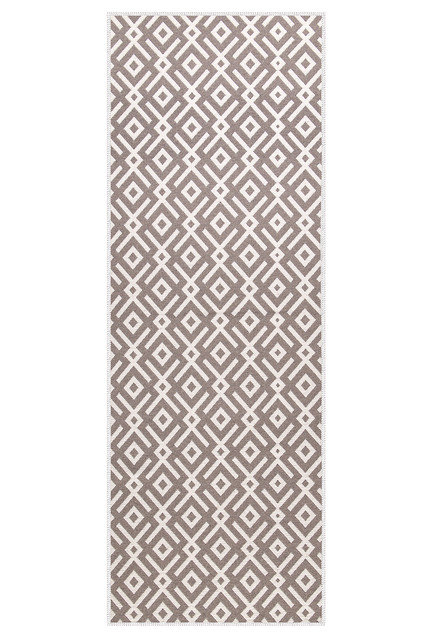 Tapis de cuisine antidérapant Dontrez, Brun