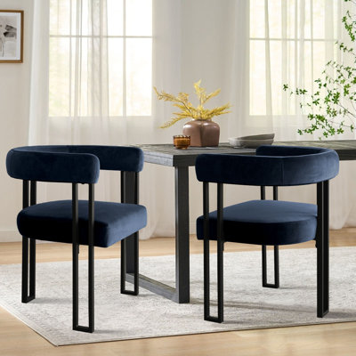 Chaise de salle à manger rembourrée en velours 18 po Adelyn