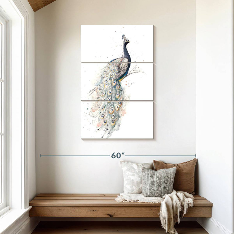 Brampt Enchanting Peacock, 45" H x 28" W