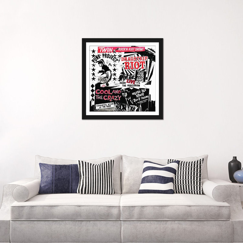 «Dragstrip Riot and Cool and The Crazy Double Caractéristique Tribute», affiche vintage sur toile, H 16 po x l 16 po x P 1 po