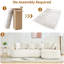 Canapé modulaire incurvé moderne 106 po surdimensionné et surdimensionné en chenille de luxe
