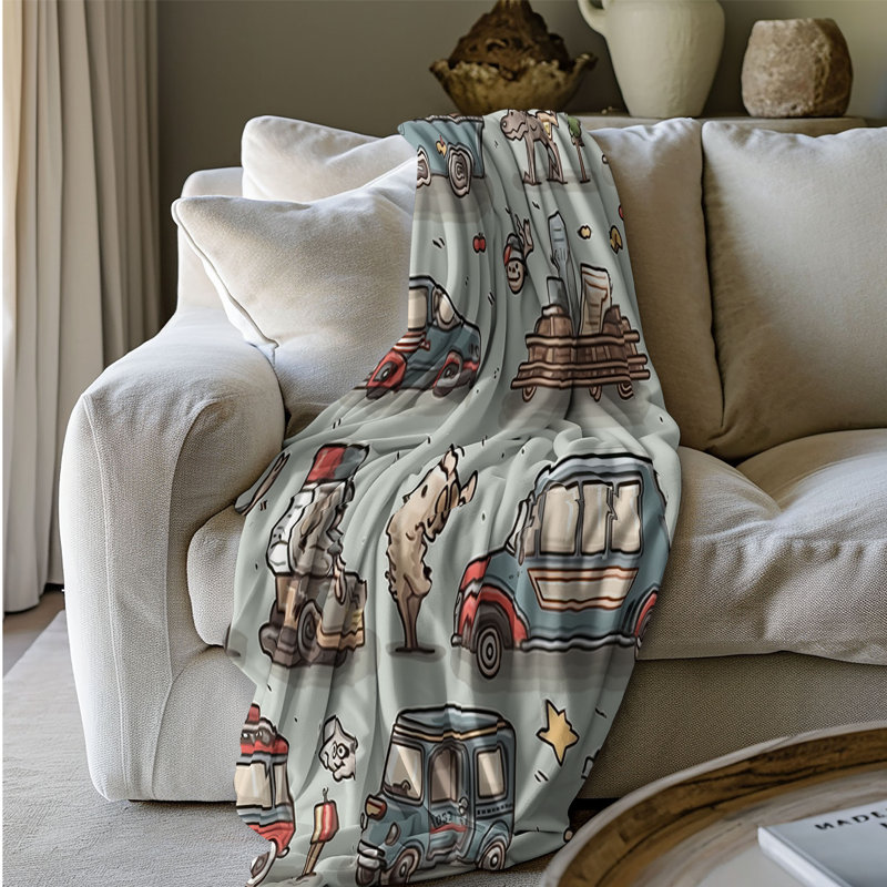 Small-scale vehicles - 1 Piece Premium Blanket, Queen
