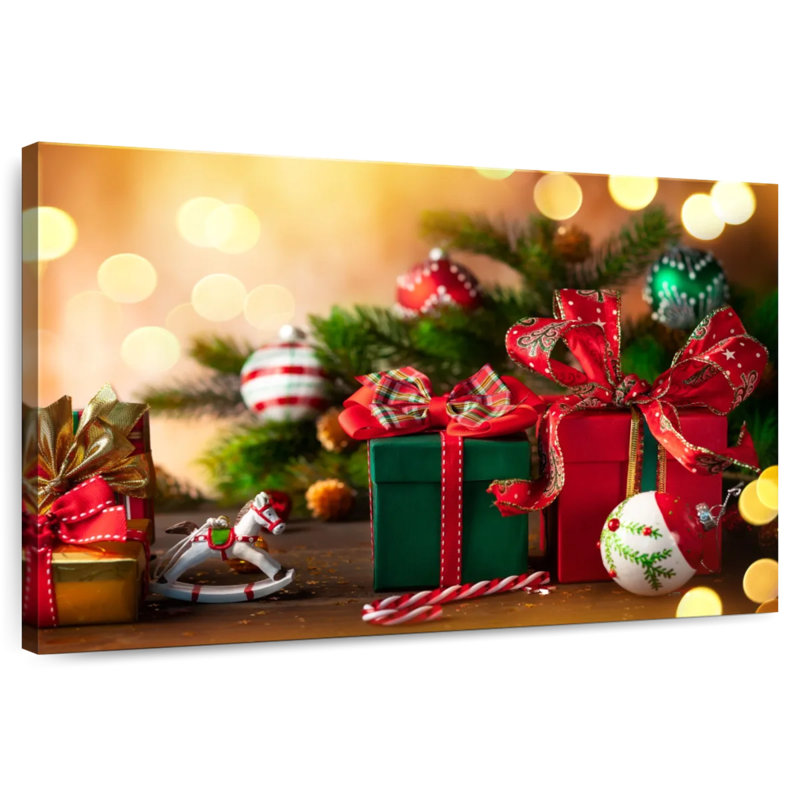 Cadeaux de Noël, H 26 po x l 39 po