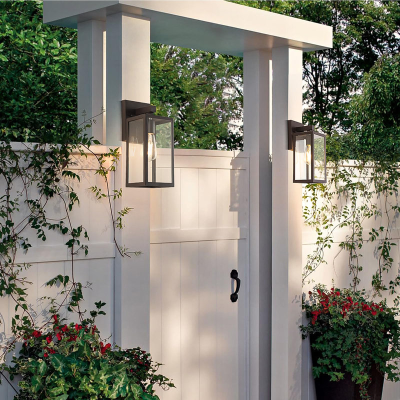 2-Pack Outdoor Wall Lantern, Dark Chocolate