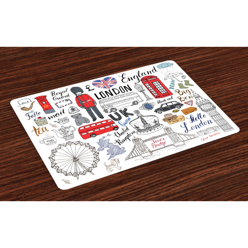 Ashwanth Hipster London Double Decker Bus Placemat