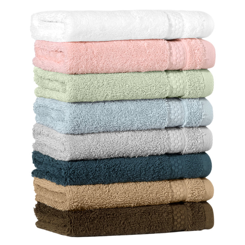 STARLIGHT Turkish Cotton Terrycloth Washcloths, Brown