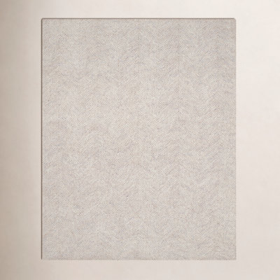 Wheaton Wool Chevron Area Rug in Taupe