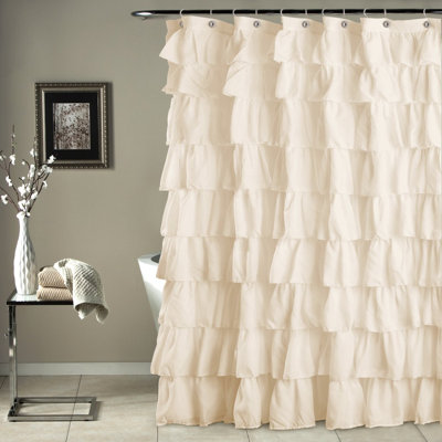 Galion Ruffled Polyester Single Shower Curtain
