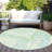 Machine Washable Indoor/Outdoor Christain ACN1352 Mint Rug-102674072