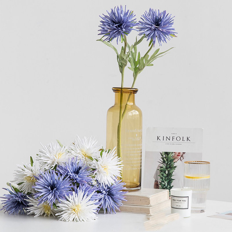 Tige de fleur de chrysanthème, 1 tige, Blanc