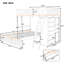 Lit superposé en bois massif avec 6 tiroirs et fond portatif - lit simple sur roulettes amovibles-421049832-421049835