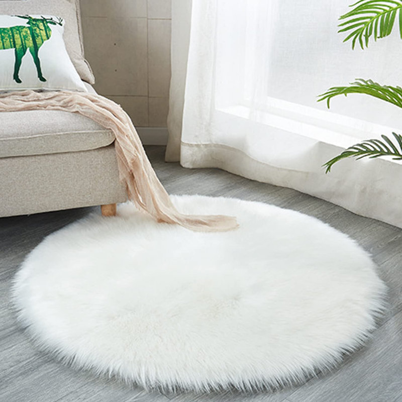 Sheepskin Indoor Rug, Round 6'