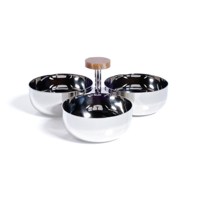 Ensemble de condiments en acier inoxydable Spiga