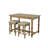 Rustic Brown 54" x 32" x 36" Bar Table with Built-In Storage and Seating for Four-345809333