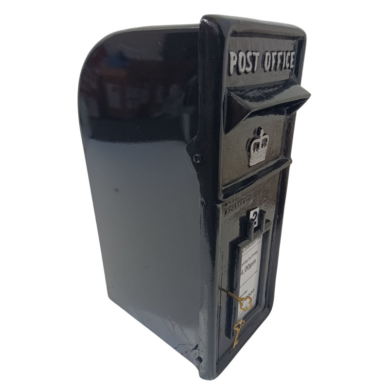 Ivanhoe Metal Wall Mounted Post Box, Black