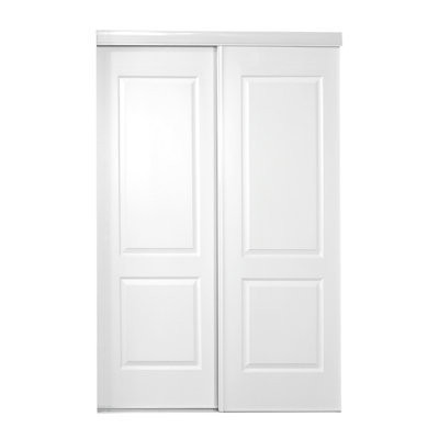 80.5'' Semi-Solid Paneled Painted Sliding Closet Doors