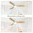 52 Inch Flush Mount Solid Wood Ceiling Fan with 18W Dimmable LED Light, Remote Control Reversible DC Motor