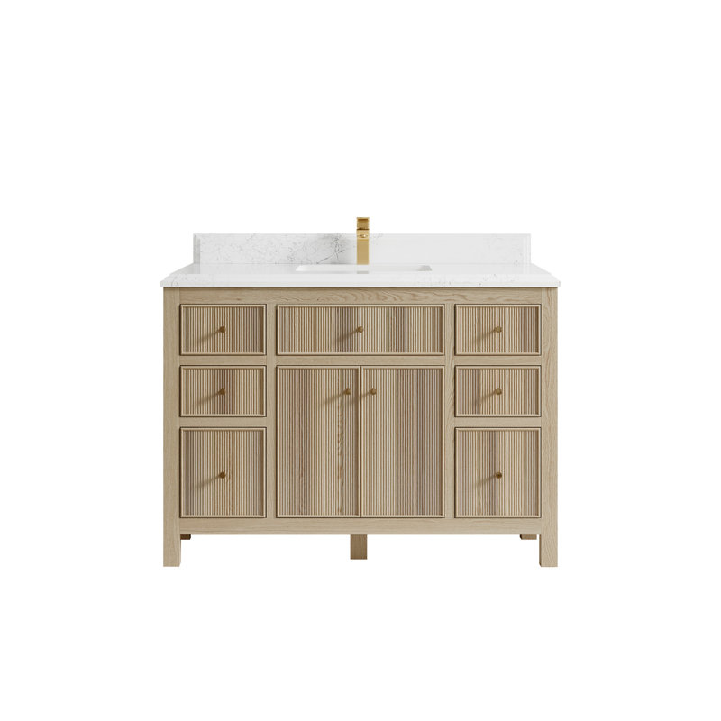 48'' Single Bathroom Vanity with Quartz Top, Empira