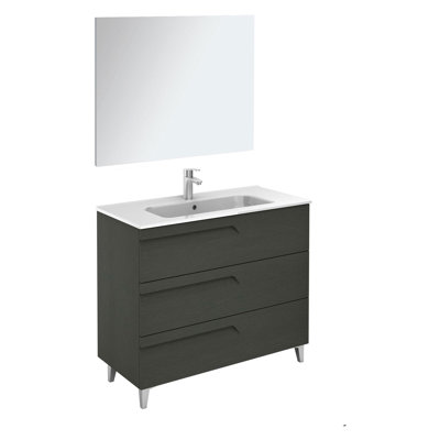 Ensemble de meuble-lavabo simple avec miroir l 40 po x P 18 po x H 33 po