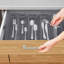 Rangement de tiroir pour couverts et ustensiles de cuisine en tissu Caufield