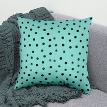 Polka Dot Pillow in Navy Blue Size Lumbar | Cover + Down Insert by Schoolhouse