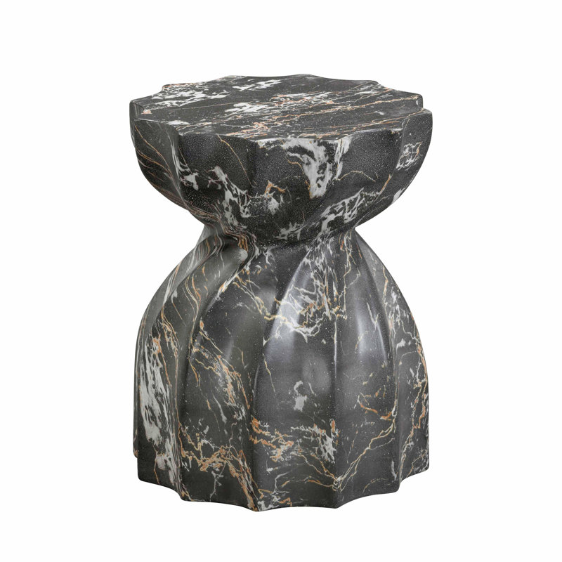 Centano Concrete Top End Table, Black