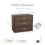 Ensemble de table de chevet surdimensionné à 3 tiroirs Aven-137140056
