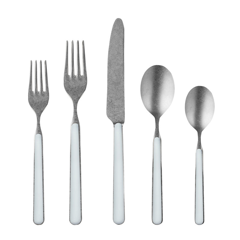 Fantasia Pewter Flatware Set - Light Blue, Light blue
