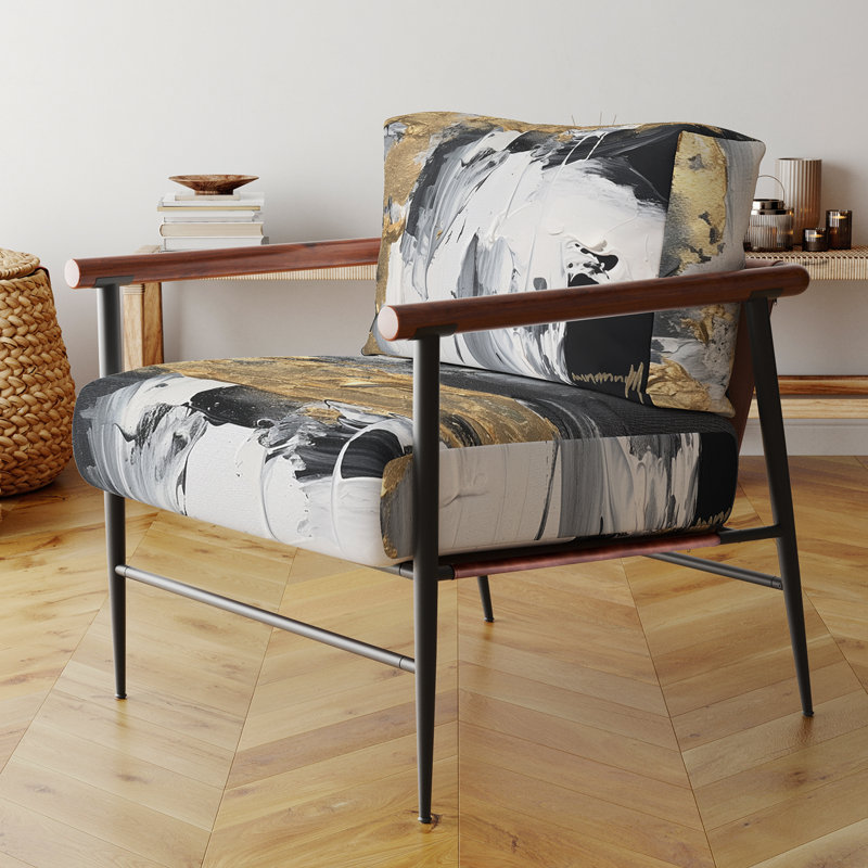 Fauteuil d'appoint Creel, Noir, noir, noir, noir