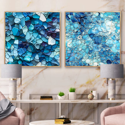 Chritine - Abstract Square Collage Set Of 2