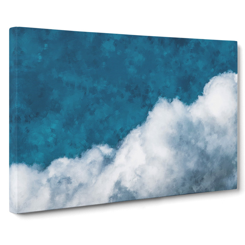 Crisp Clouds - Wrapped Canvas Painting, 35cm H x 50cm W x 3cm D