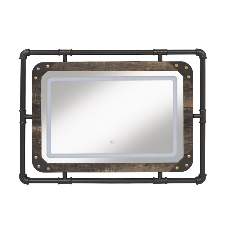 Fearn Flat Mirror, Dark Walnut