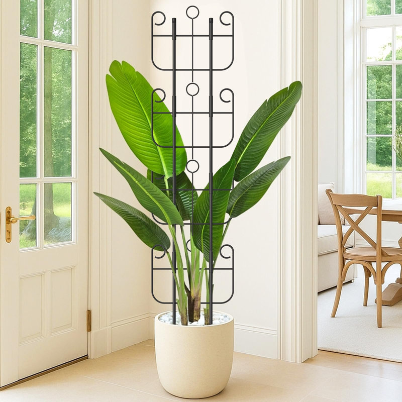 Lot de 4 treillis pour plantes grimpantes d'intérieur, treillis métallique extensible et robuste pour plantes en pot d'extérieur, fleurs, vigne, lierre, 43 cm (H)