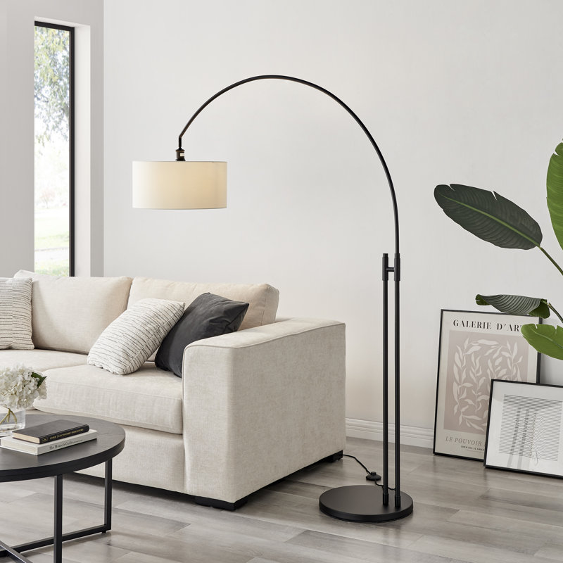Luci Elegant Arc Floor Lamp - Matte Black Minimalist Modern Design