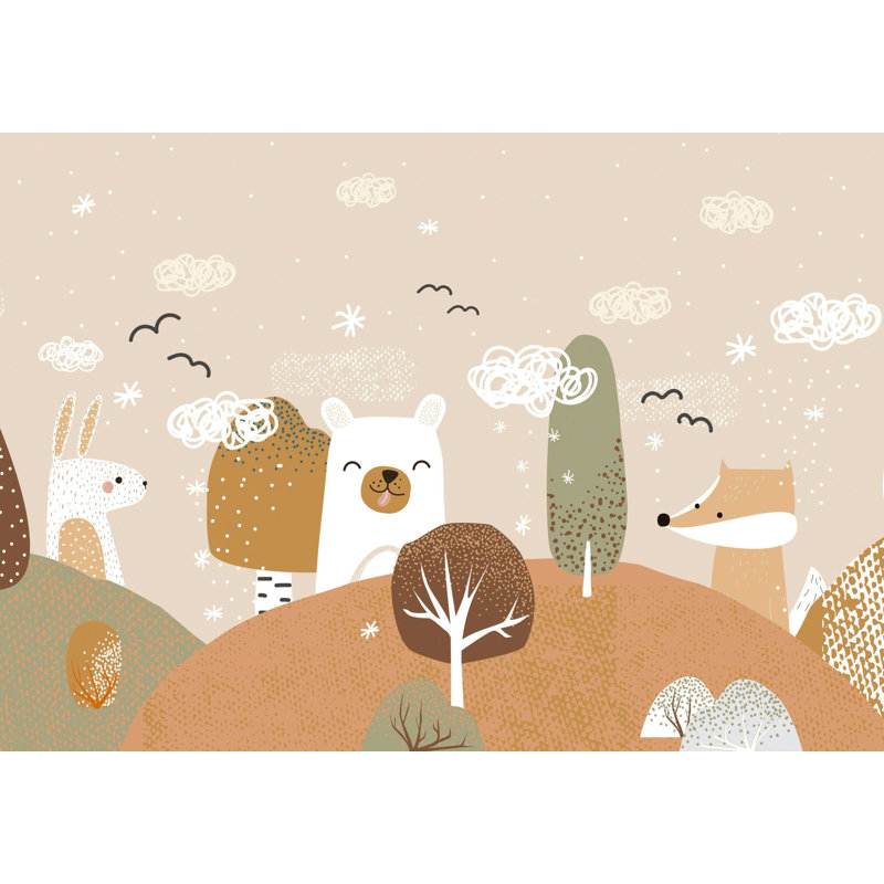 Superfresco Easy Scandi Animals Print To Order Mural, Red