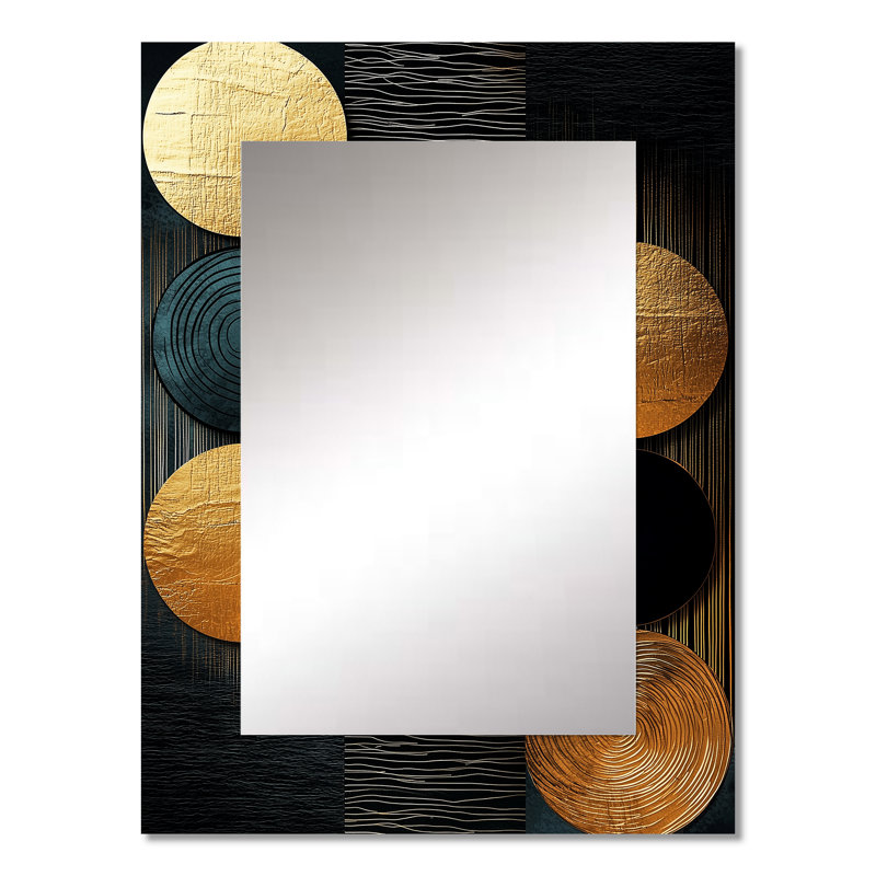 Géométrique Art Decor Essential Forms III - miroir mural moderne, miroir décoratif moderne, impression d'art en métal