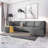 Latitude Run 3 - Piece Living Room Set - Modular Sleeper Sectional with Ottoman - L-Shaped Convertible Sofa Bed for Small Spaces-881111556