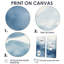 «Blue and White Dancing Watercolor Clouds», peinture abstraite surdimensionnée, art mural-114717796-114717805-114717801
